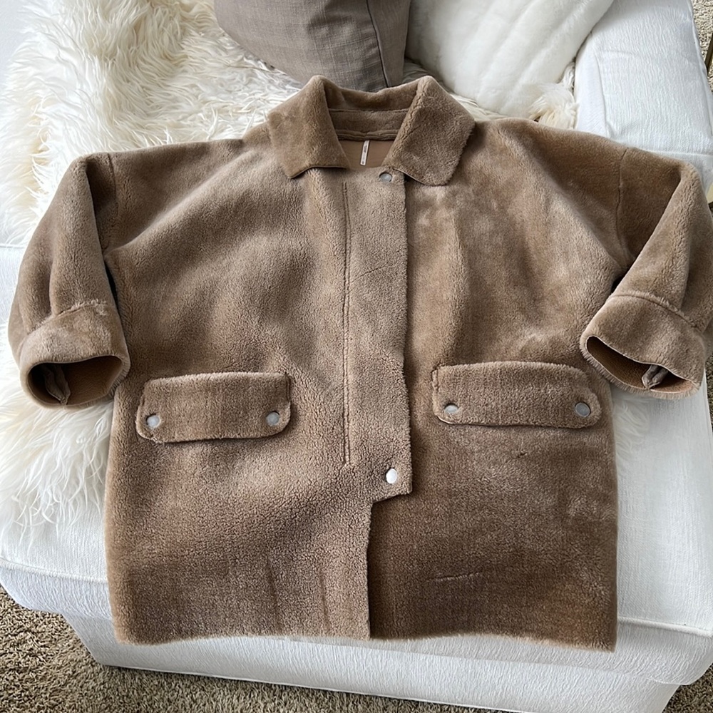 Free people synthetic fur jacket